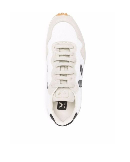 Veja White Logo-Patch Low-Top Sneakers for men