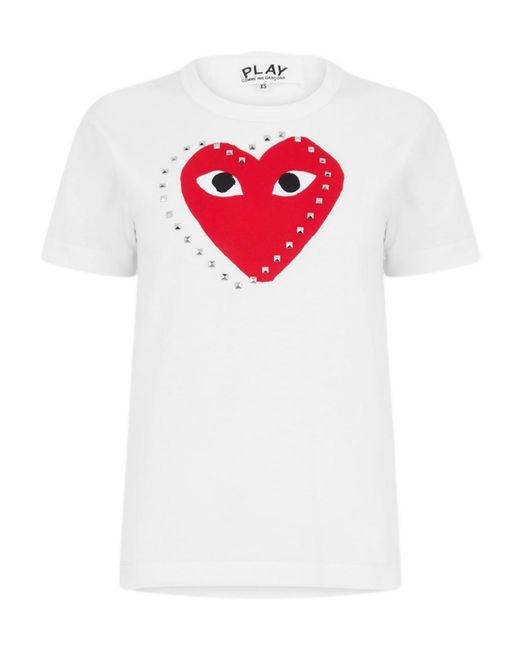COMME DES GARÇONS PLAY White Comme Des Gar?Ons Play Regular Fit T-Shirt