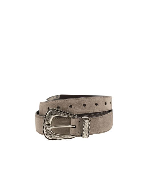 Brunello Cucinelli Multicolor Logo Belt for men