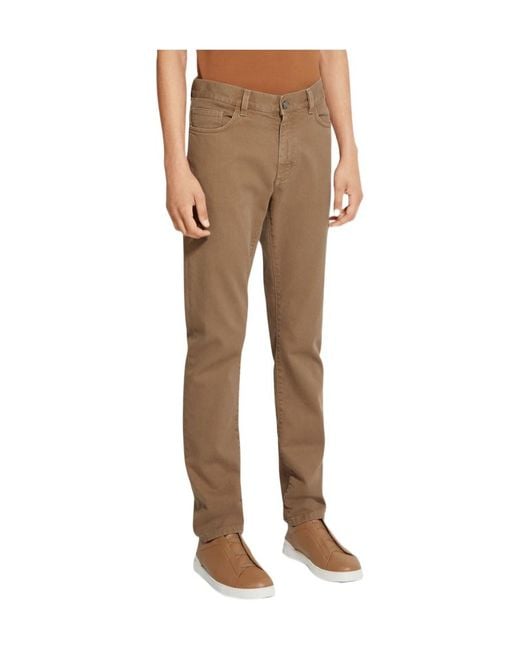 Zegna Natural Belt Ring Casual Pants for men