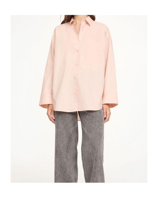 By Malene Birger Pink Derris Striped Button-Up Shirt