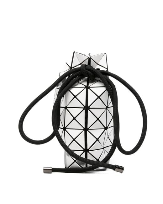Issey Miyake Black Geometric-Pattern Bucket Bag