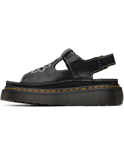 Dr. Martens Black Dunnet Flower Sandals