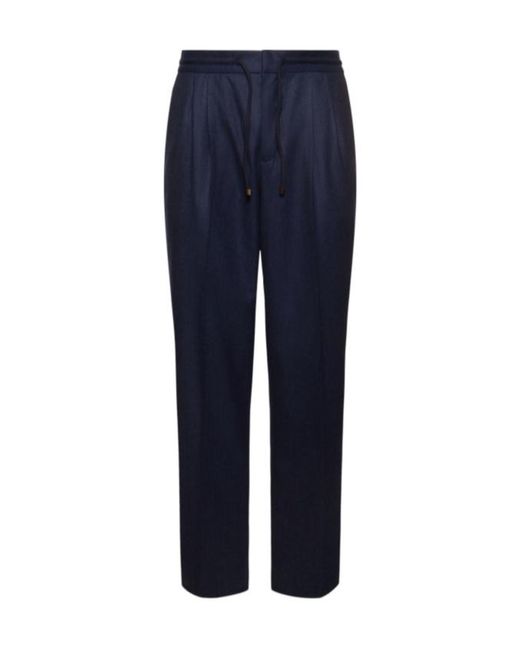 Brunello Cucinelli Blue Running Pants for men