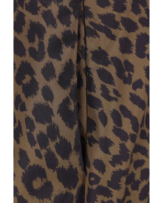 Aspesi Brown Printed Pleated Skirt
