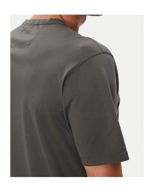 C P Company Gray Logo Patch Crewneck T-Shirt for men
