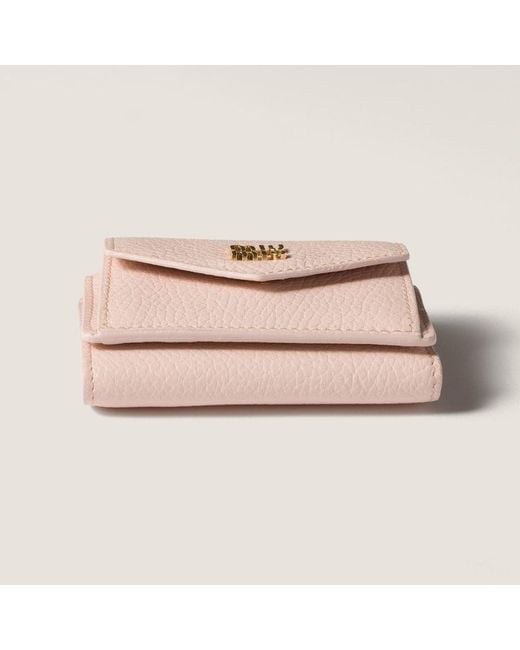 Miu Miu Pink Small Leather Wallet