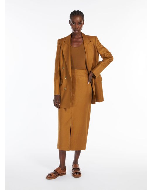 Max Mara Brown Ribbed Knitted Sleeveless Top