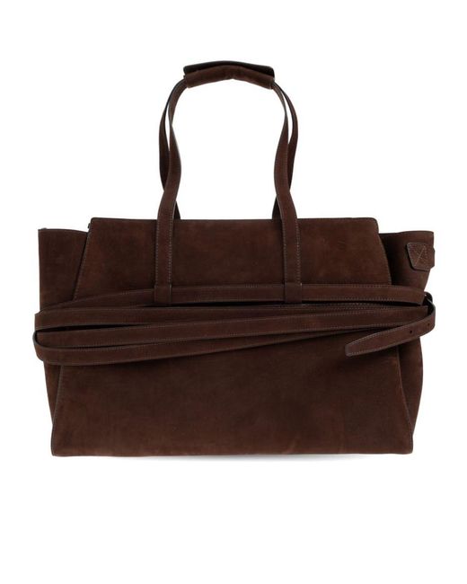 Moschino Brown Tie Me Top Handle Handbag