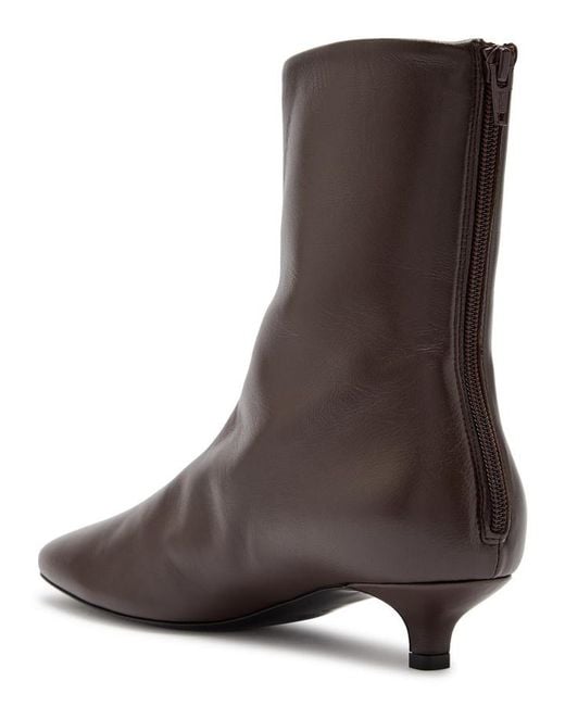 Totême Brown 30 Nappa Leather Ankle Boots