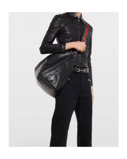 Gucci Black Brera Large Crossbody Bag for men