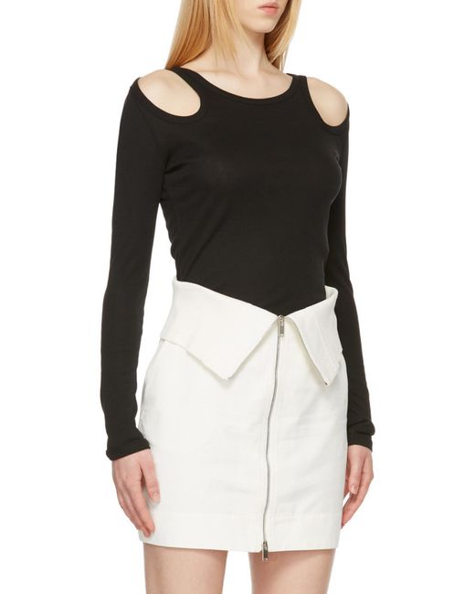 Stella McCartney Black Cut-Out Long-Sleeve Top