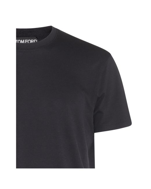 Tom Ford Black Crewneck T-Shirt for men