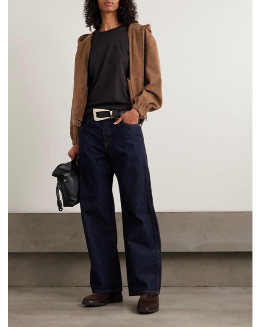 Nour Hammour Brown Leo Patchwork Hooded Jacket