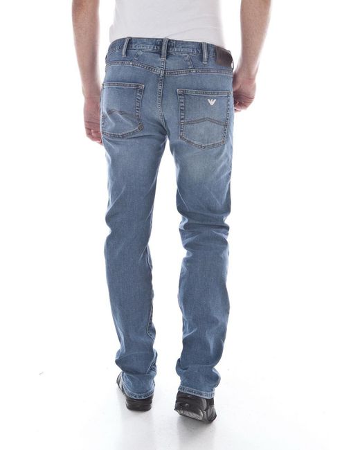 Armani Jeans Blue Logo Jeans for men