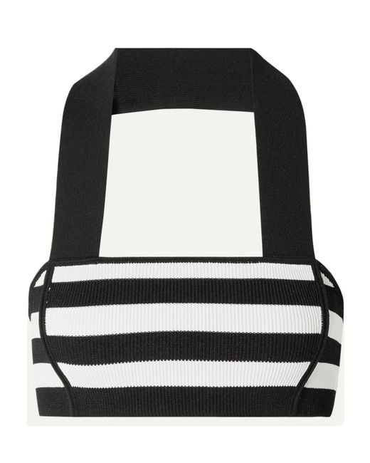 Khaite Black Striped Top