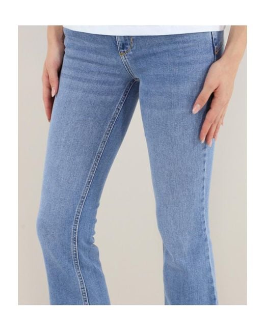 Liu Jo Blue Unfinished Hem Bootcut Jeans