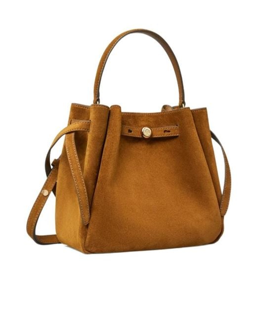 Tory Burch Brown Romy Suede Bucket Bag