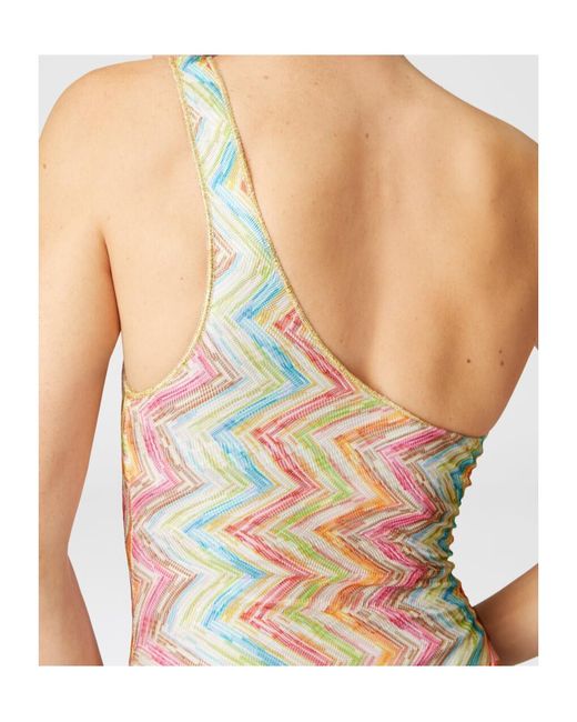 Missoni White One-Shoulder Swimsuit