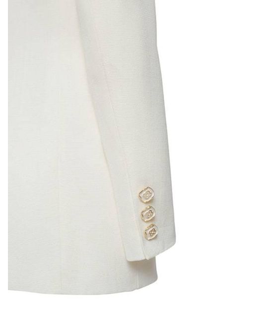 Casablanca White Long-Sleeved Suit Jacket