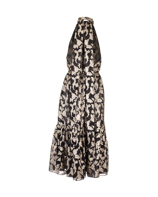 Saint Laurent White Halter Neck Midi Dress
