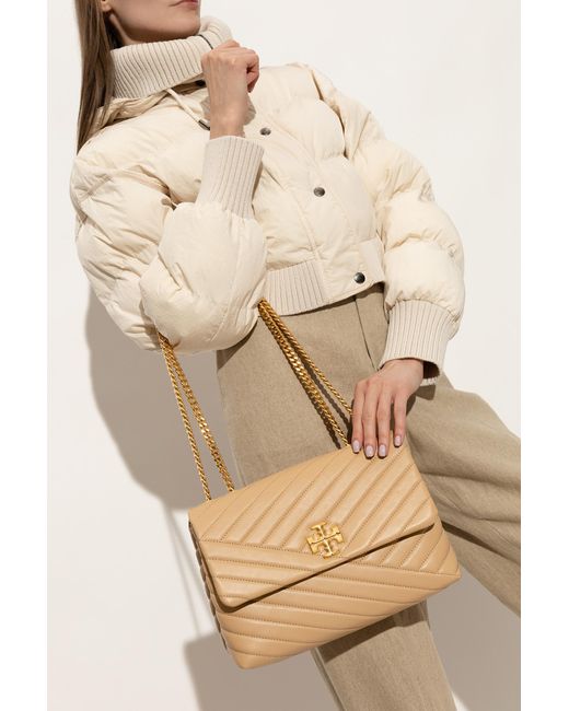 Tory Burch Natural Kira Foldover Convertible Shoulder Bag