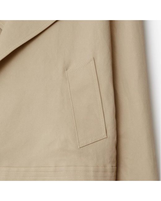 Burberry Natural Double-Breasted Trench Jacket