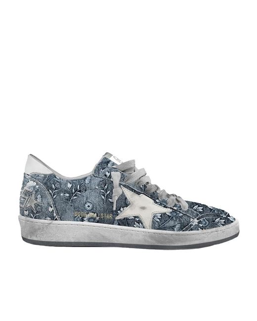 Golden Goose Deluxe Brand Blue Ballstar Denim Sneakers