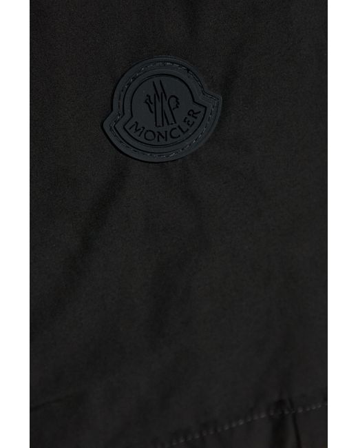 Moncler Black Logo Patch Cargo Shorts for men