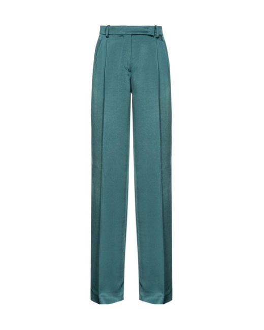 Pinko Green Laon Wide-Leg Trousers