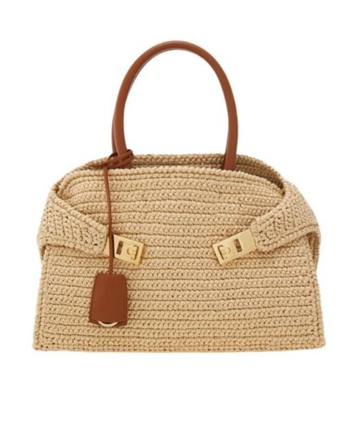 Ferragamo Natural Hug Handbag (M)