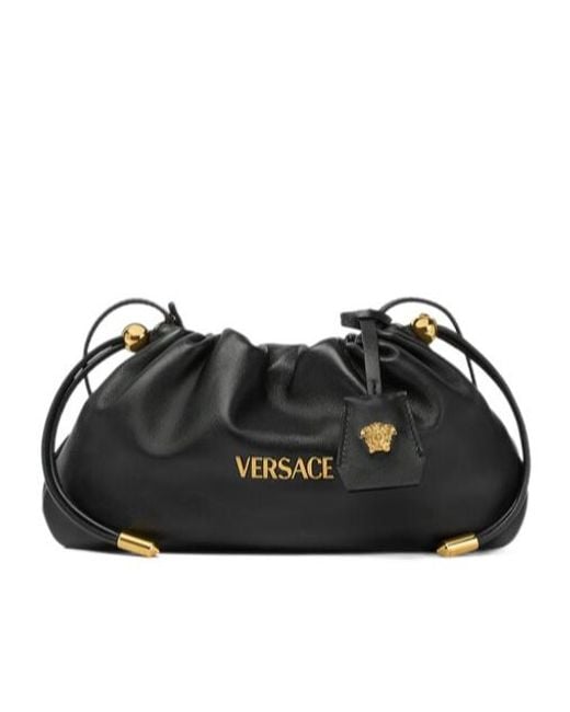 Versace Black Mini Tag Shoulder Bag