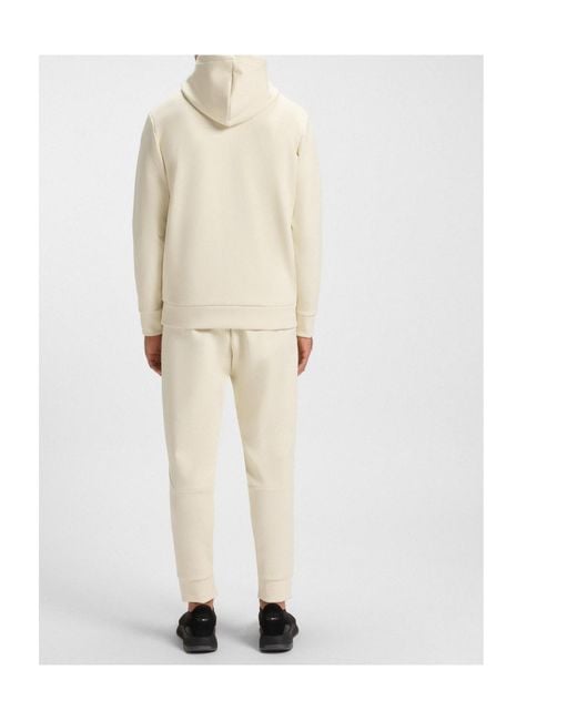 Boss White Boss Drawstring Long-Sleeved Hoodie for men