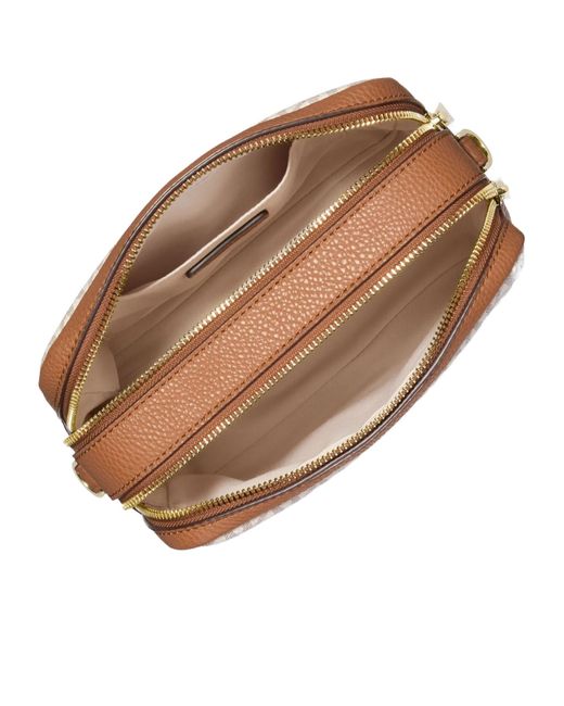 MICHAEL Michael Kors Natural Bryant Medium Signature Logo Camera Bag
