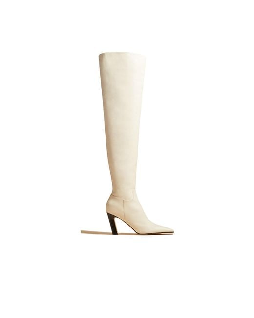 Khaite White The Marfa 85Mm Leather Boots