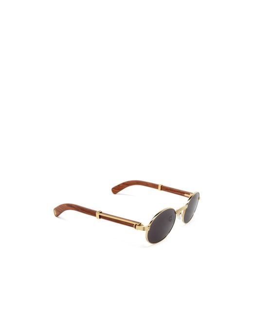 Cartier White Giverny Oval Frame Sunglasses for men