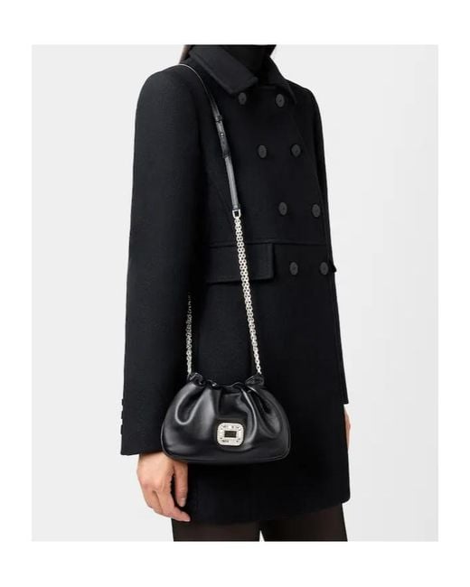 Roger Vivier Black Pilgrim Micro Bag