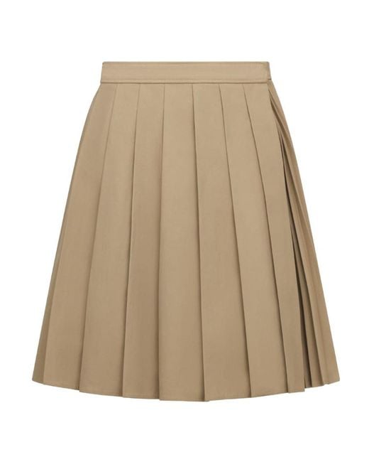 Dior Natural Pleated Short Skirt