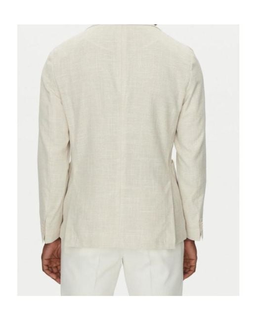 Boss White Long-Sleeved Suit Jacket for men
