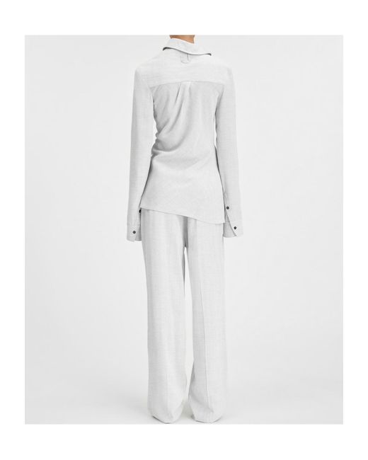 Jacquemus White La Chemise Pablo Asymmetric Shirt
