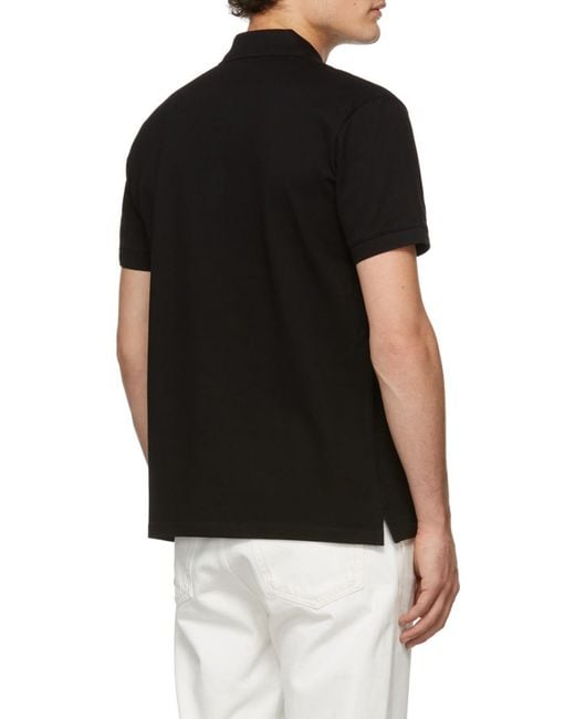 McQueen Black Logo Tape Polo Shirt for men
