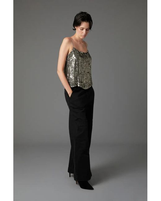 P.A.R.O.S.H. Black Low-Rise Wide-Leg Jeans