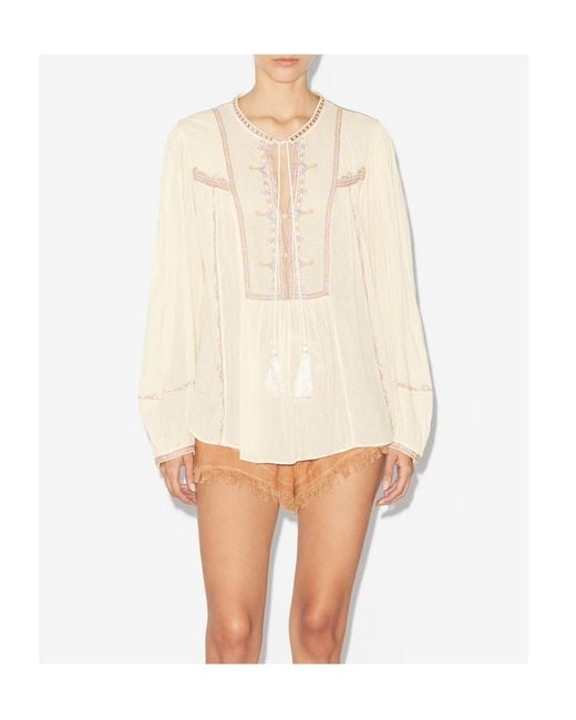 Isabel Marant Natural Isabel Marant Étoile Silekia Tassel-Detailed Blouse