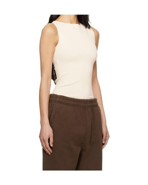 Entire studios Brown Off- Boat Neck Top