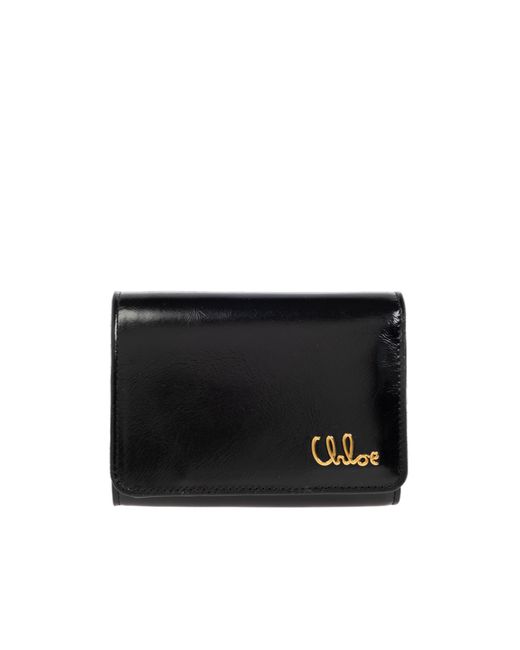 Chloé Black Chloé Small Iconic Tri-Fold Wallet