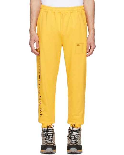 Helmut Lang Yellow New York Postcard Track Trousers for men