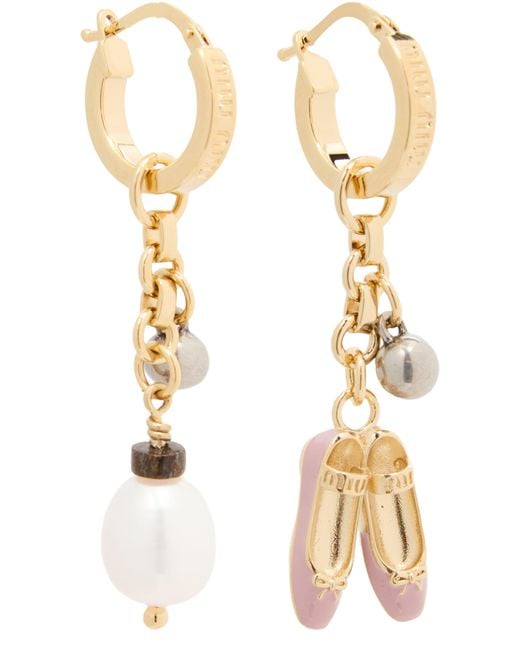 Miu Miu Metallic Hoop Earrings