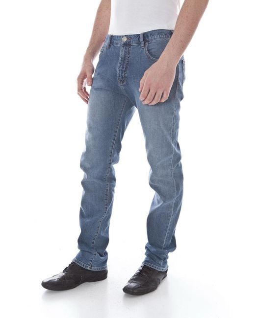 Armani Jeans Blue Logo Jeans for men