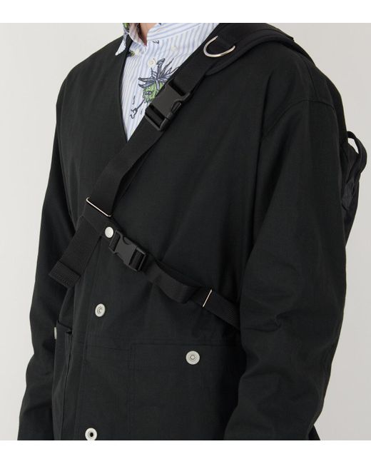 Comme des Garçons Black Zippered Shoulder Bag for men