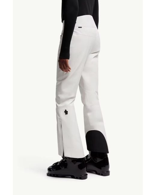 Moncler White Padded Gore-Tex Ski Trousers